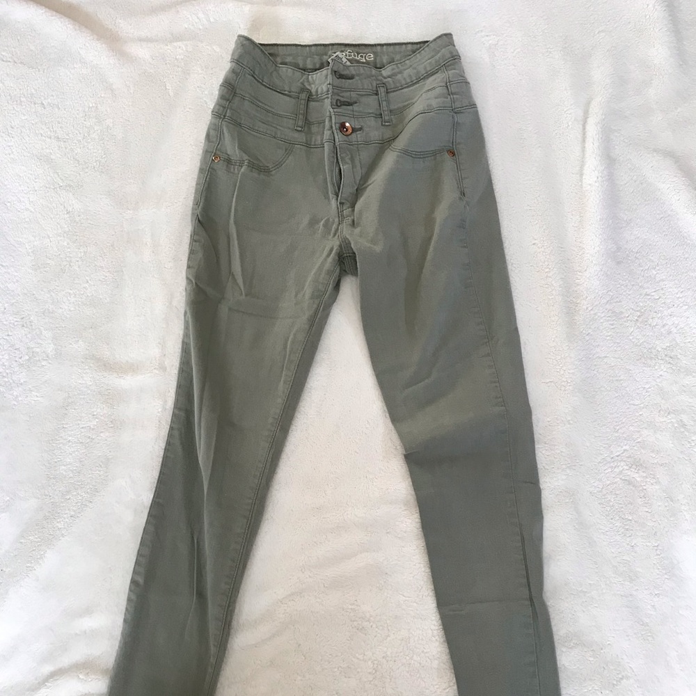 Green high waisted pants